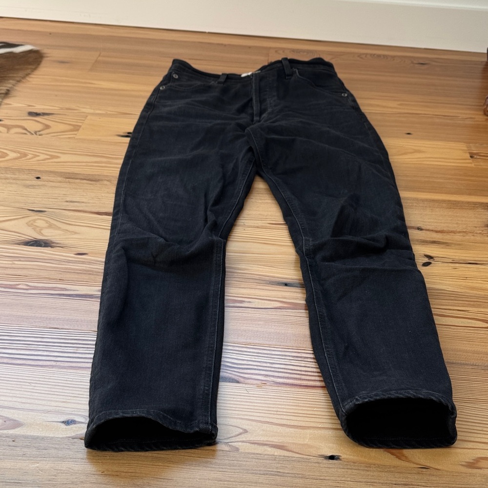 Agolde Nico black stretchy 26” inseam size 24
